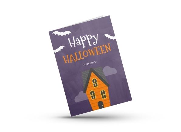Haunted house halloween card