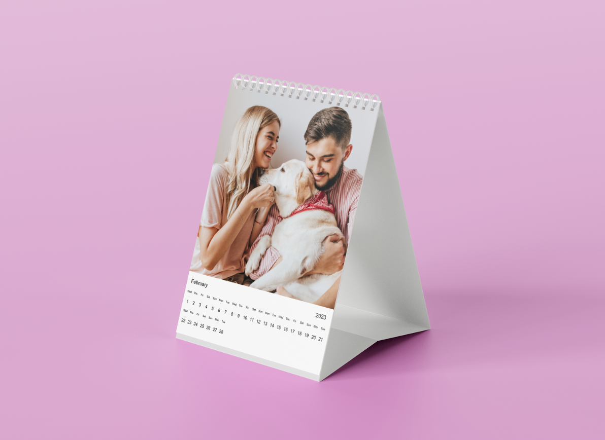 A5 desk photo calendar