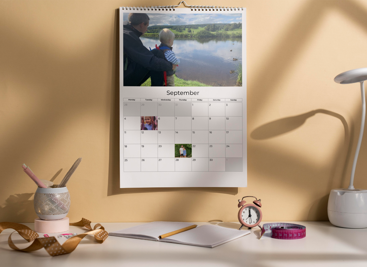 A4 portrait simple planner calendar