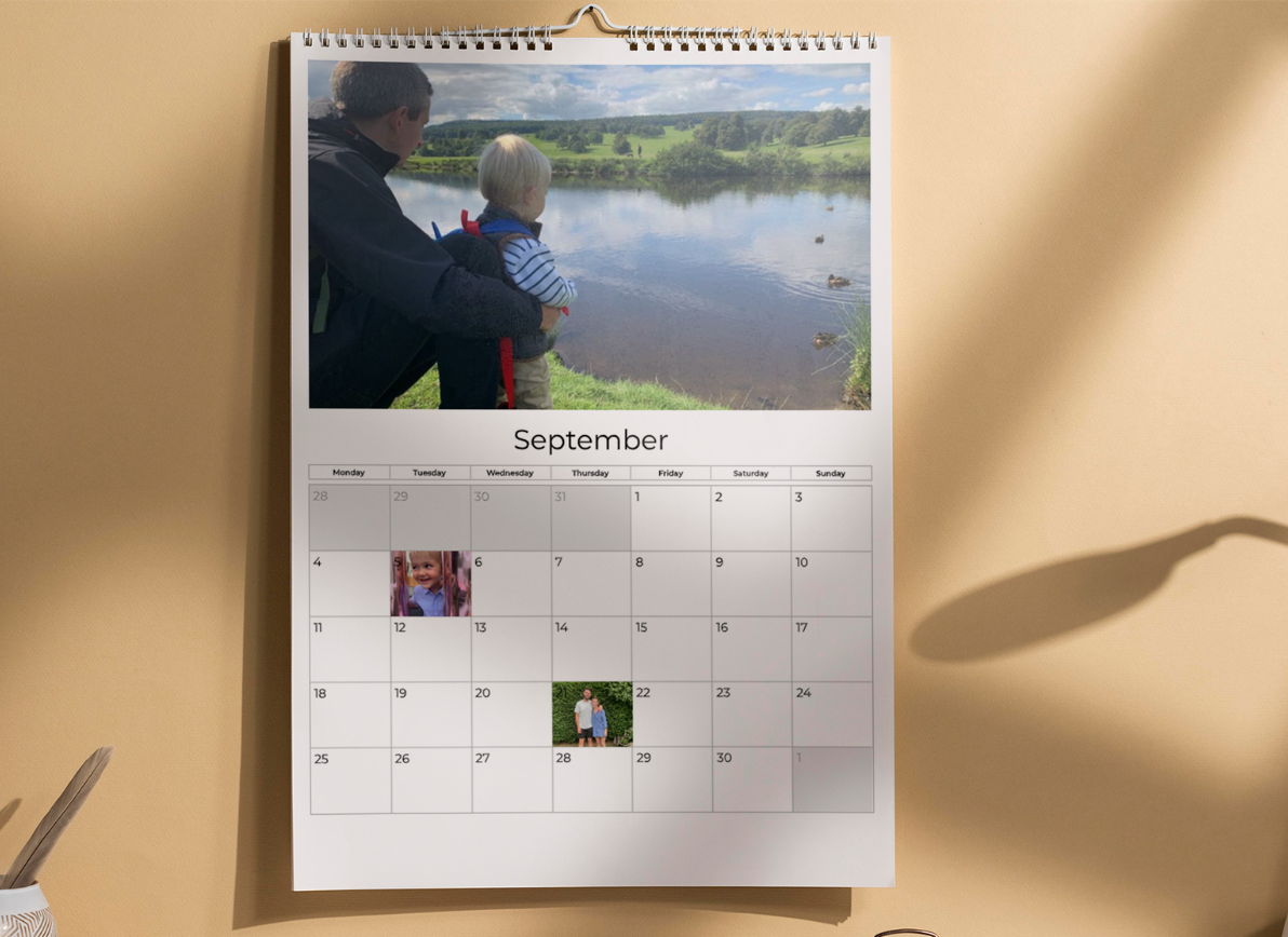 A3 portrait simple planner calendar