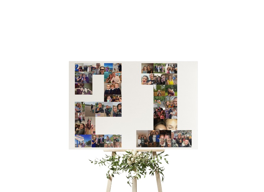 A2 milestone birthday photo collage board