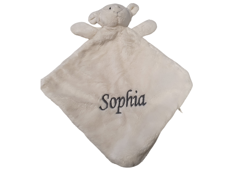 Embroidered Lamb baby comforter Embroidered Lamb baby comforter