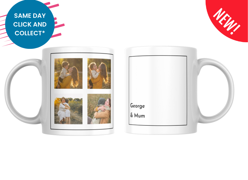 Photo collage family mug